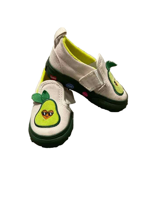 Vans (C) White Green Toddler Shoe Size 5.5 (Toddler) Boy's Casual Shoes