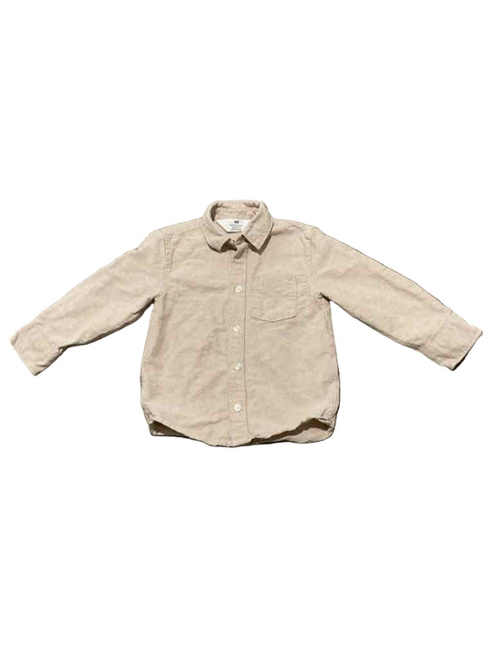 H & M (D) Tan Infant Size 18-24 MO Boy's ButtondownLS