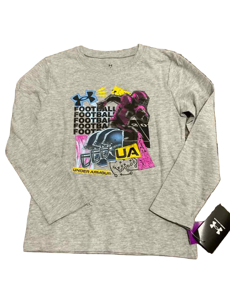 Under Armour (B) GRAY BLACK Youth Size 6 Boy's AthleticTopLS