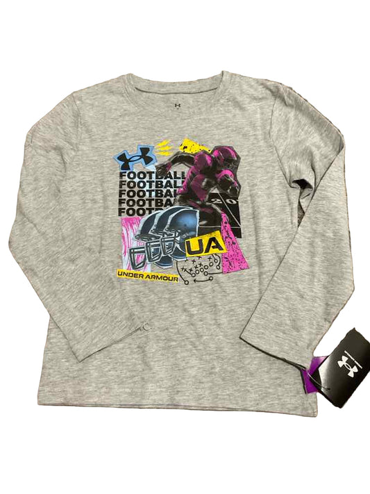 Under Armour (B) GRAY BLACK Youth Size 6 Boy's AthleticTopLS