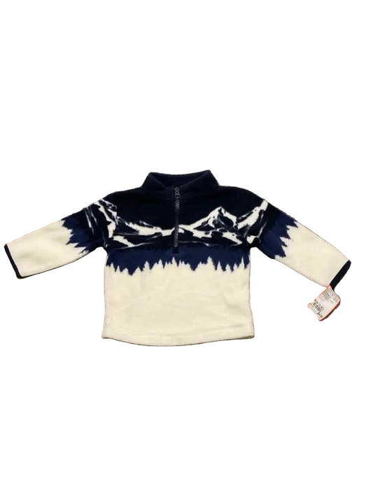 Cat and Jack (D) White Blue Infant Size 12 MO Boy's Fleece