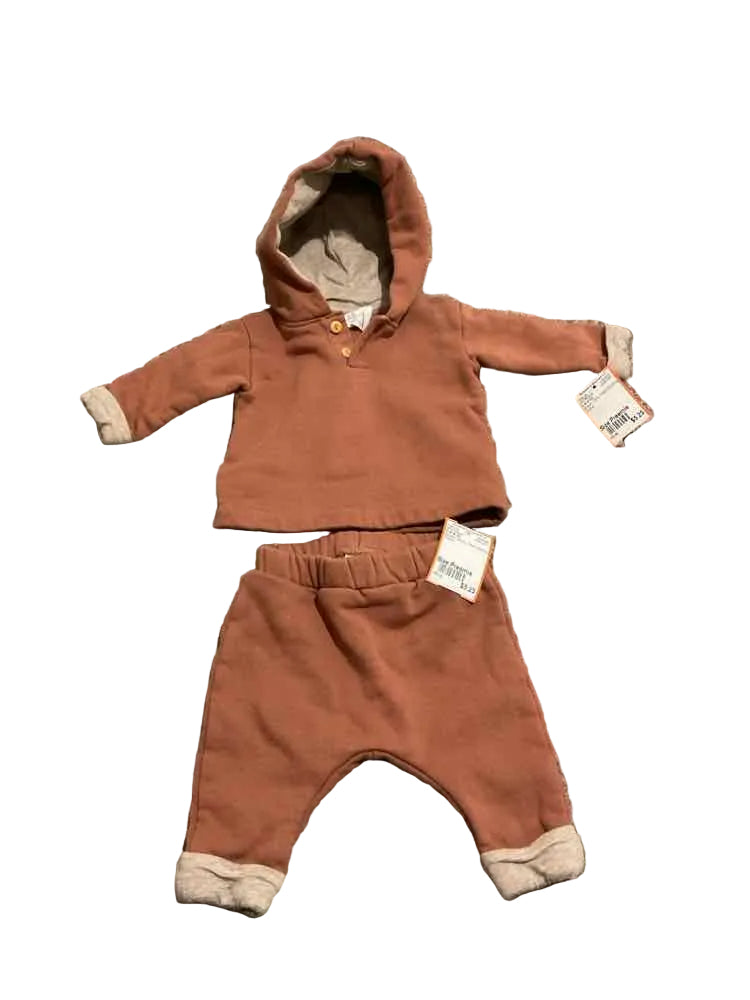 H & M (D) Brown Infant Size Preemie Boy's 2PC Casual