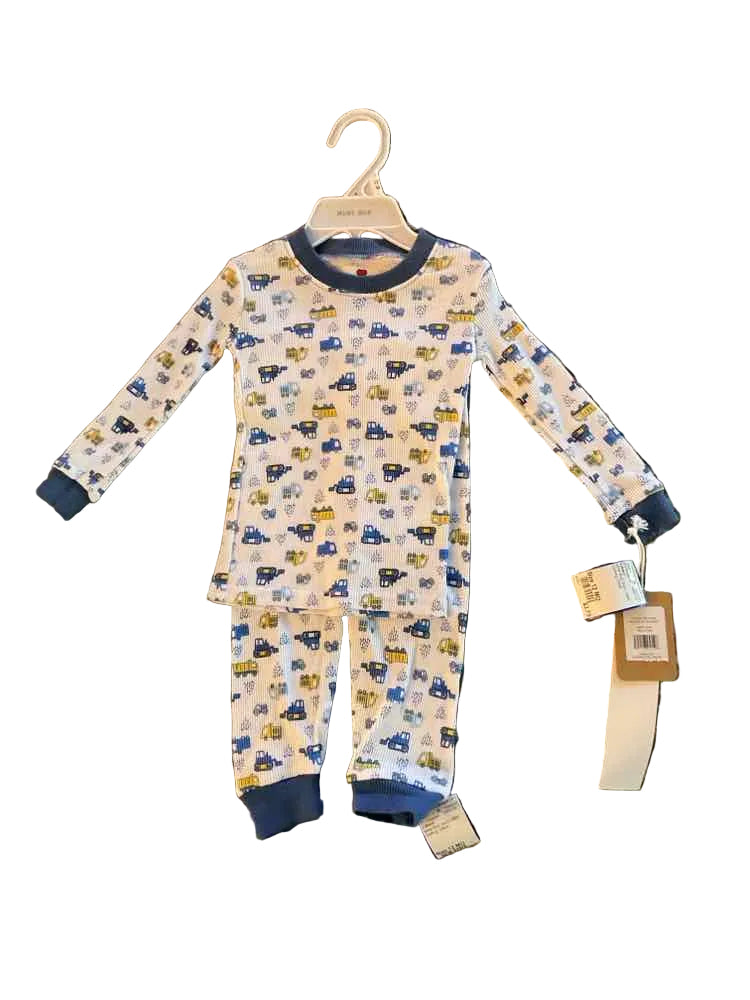 D Brand White Blue Infant Size 12 MO Boy's 2PCSleepwear