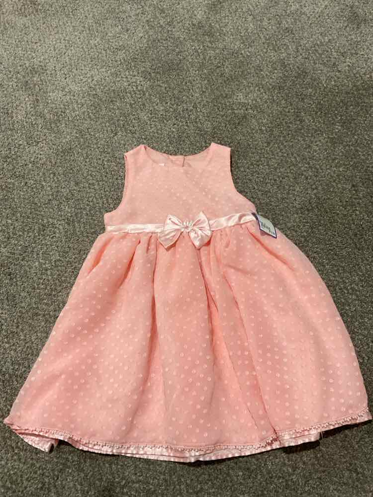 Nannette (C) Peach Toddler Size 3T Girl's PartyDress