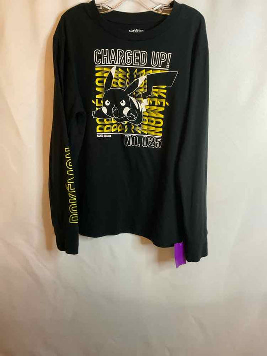 Pokemon Black Yellow Youth Size Small LSTop