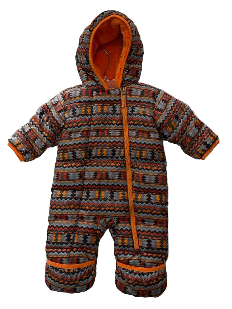Columbia - Clothing (B) Orange Gray Infant Size 3-6 MO Boy's 1PC Snowsuit