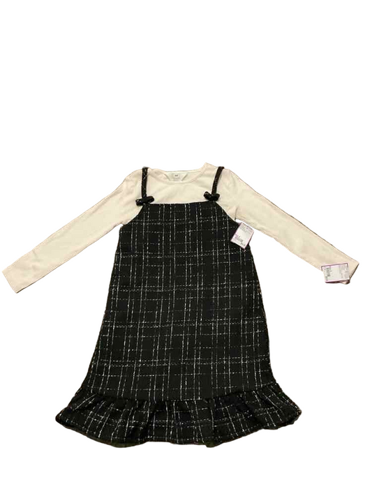 H & M (D) Black Cream Youth Size 6 Girl's 2PCDressy