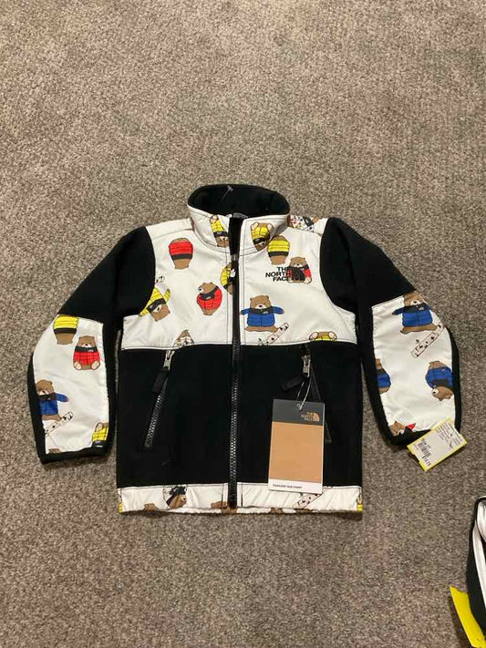 North Face (AA) White Black Toddler Size 3T Boy's Jacket Fleece