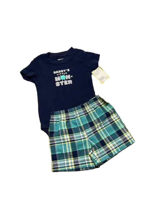 Carters (C) Blue Yellow Infant Size 6 MO Boy's 2PC Casual