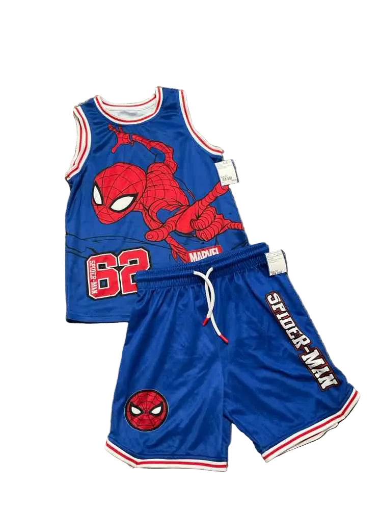 Marvel (D) Red White Blue Youth Size 10 Boy's 2PCAthleticShortSuit