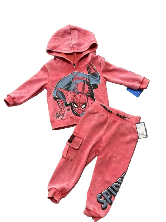 Marvel (D) Red Blue Infant Size 12 MO Boy's 2PC Casual