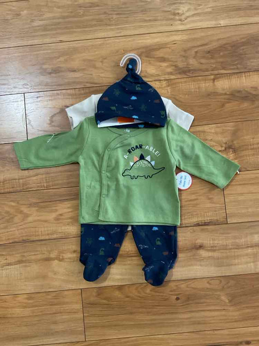 Kidgets (E) GREEN BLUE Infant Size 6-9 MO Boy's 3PC Casual