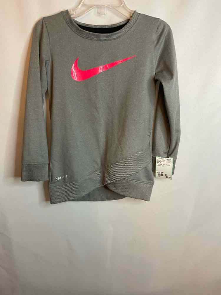 Nike (B) Pink Gray Toddler Size 3T AthleticTopLS