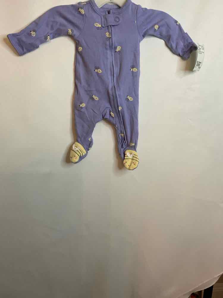 Carters (C) Yellow Purple Infant Size Preemie 1PCSleepwear