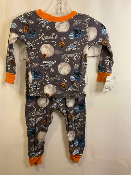 Wonder Nation (E) Orange Gray Infant Size 18 MO 2PCSleepwear
