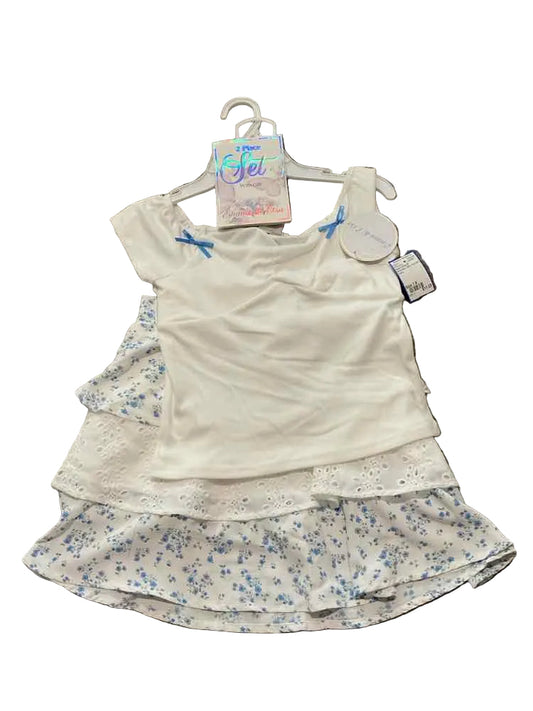 Emma & Elsa (D) White Blue Youth Size 7-8 Girl's 2PCDressy