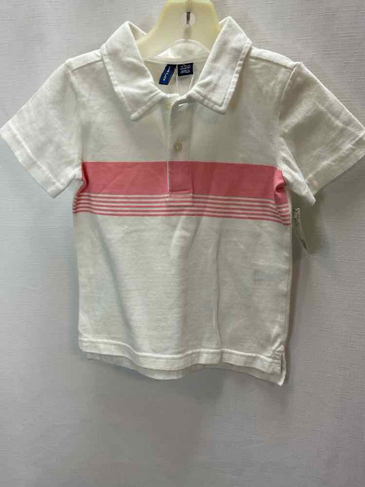 Janie and Jack (A) White Pink Infant Size 18-24 MO Polo