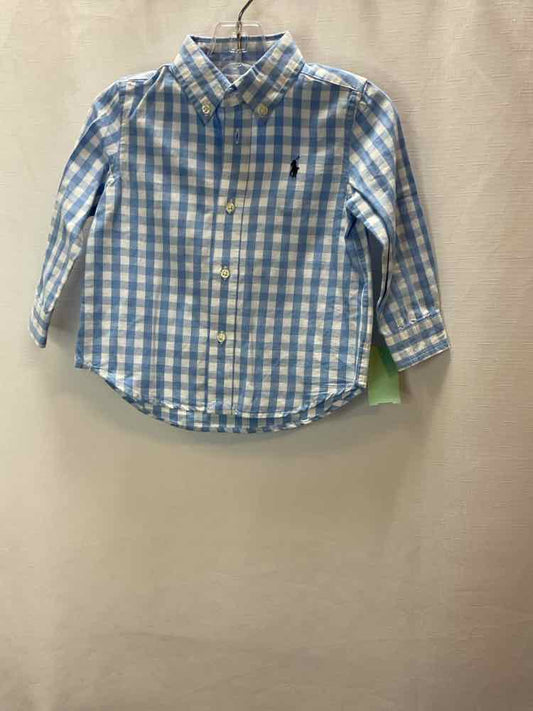 Ralph Lauren (A) Gingham Infant Size 18 MO ButtondownLS
