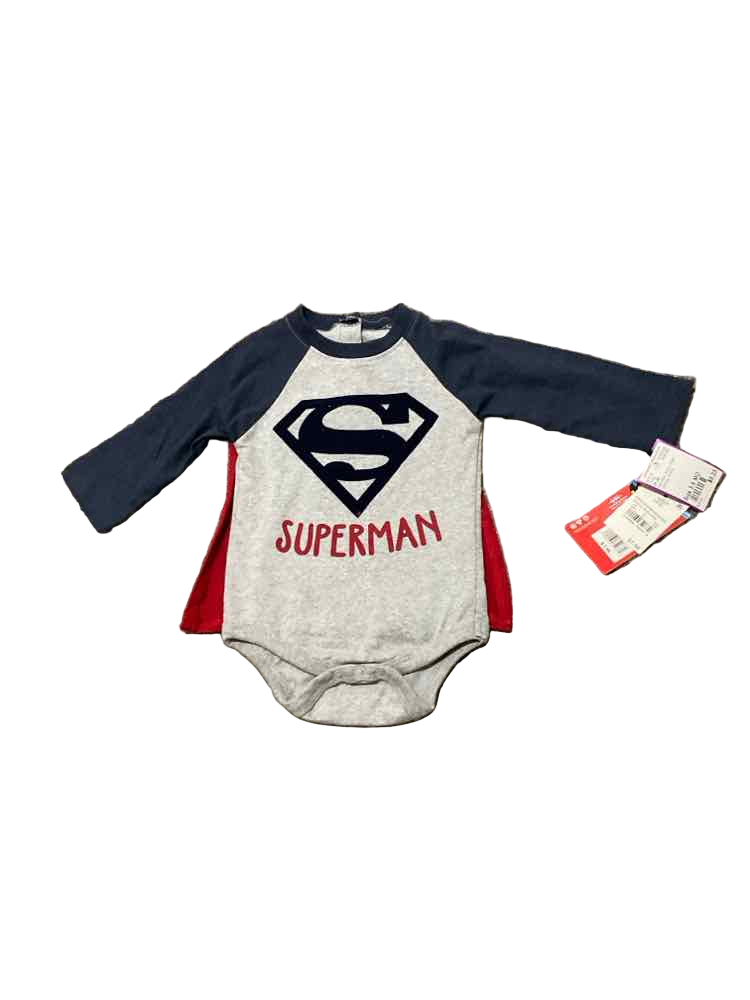 DC (B) Red Blue Infant Size 3-6 MO Boy's LSTop