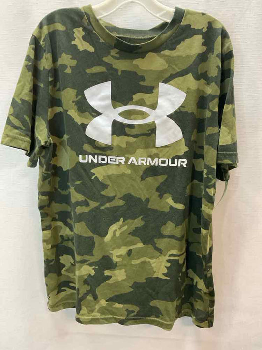 Under Armour (B) Camo Youth Size Large AthleticTopSS