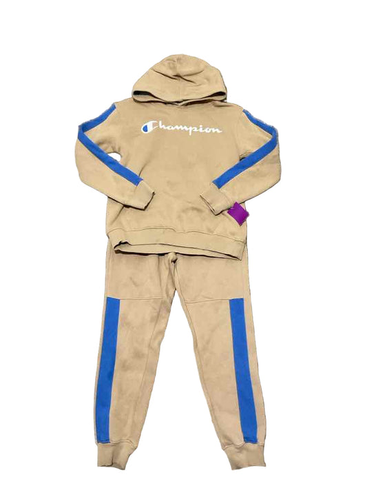 Champion (C) Tan Blue Youth Size 10 Boy's 2PCCasual