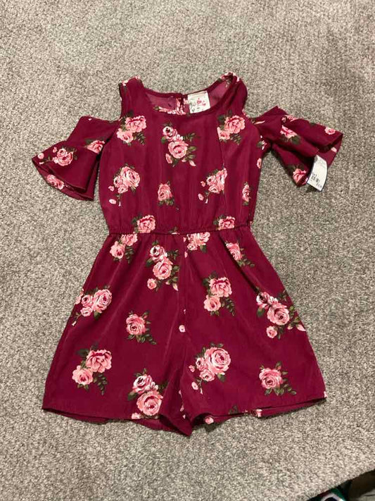 Jenna & Jessie (A) Floral Youth Size 8 Girl's CasualRomper