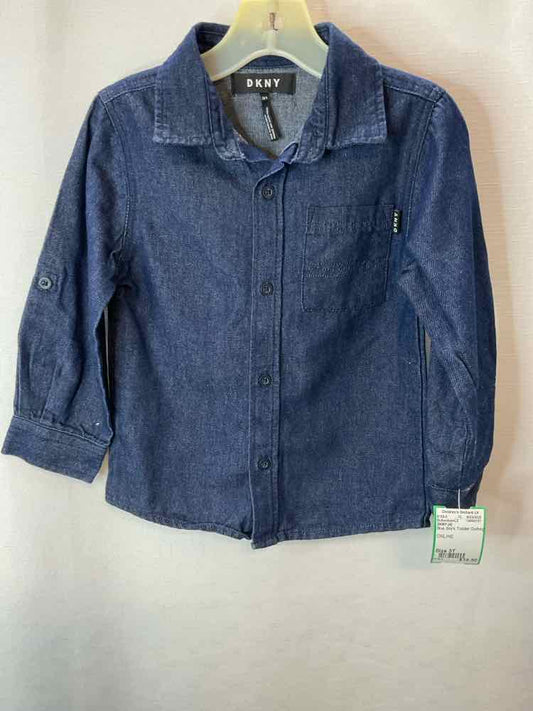 DKNY (A) Blue Toddler Size 3T ButtondownLS