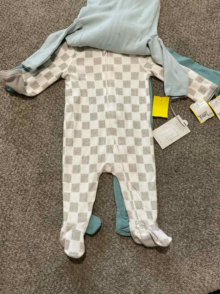 Cloud Island (D) White Blue Infant Size 3-6 MO Boy's 3PCSleepwear