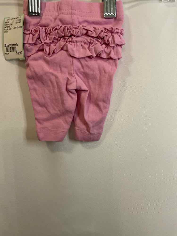 Carters (C) Purple Infant Size Preemie BasicLeggings