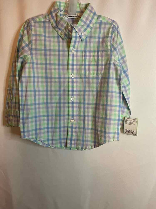 Janie and Jack (A) Gingham Infant Size 18-24 MO ButtondownLS