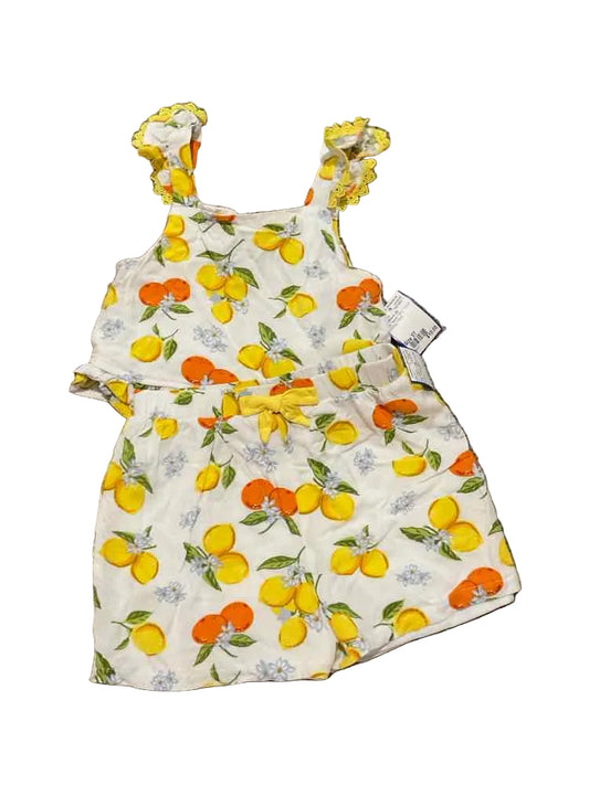 Rare Editions (B) White Yellow Toddler Size 5T Girl's 2PCCasual