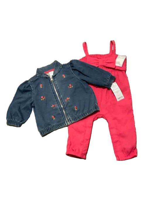 Carters (C) Blue Infant Size 6 MO Girl's 2PC Casual