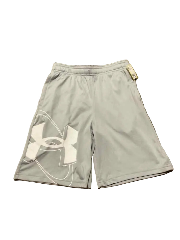 Under Armour (B) White Gray Youth Size Medium Boy's ShortAthletic