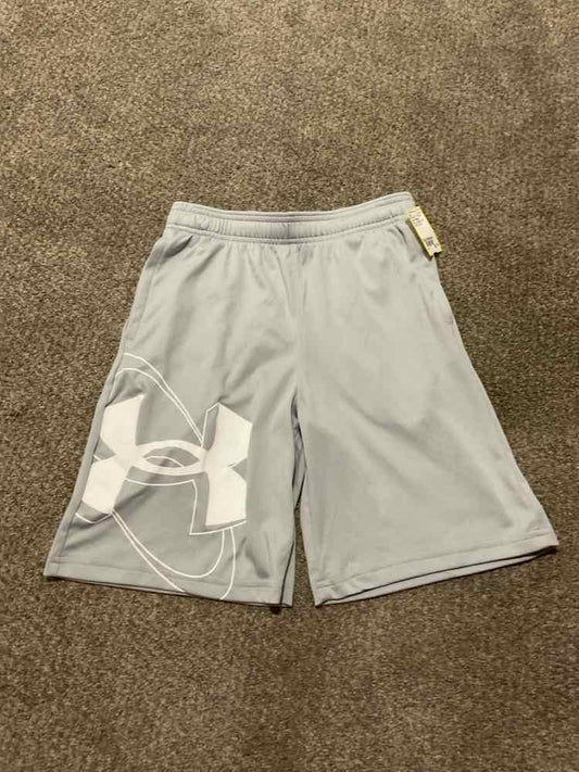 Under Armour (B) White Gray Youth Size Medium Boy's ShortAthletic