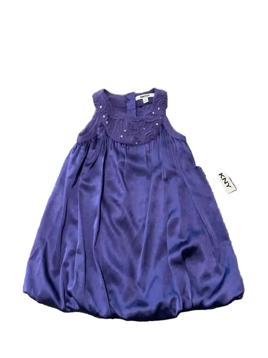 DKNY (A) Purple Toddler Size 4 Girl's PartyDress