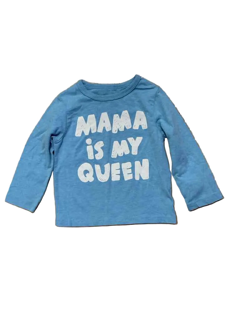 Children's Place (D) White Blue Infant Size 12-18 MO Boy's LSTop