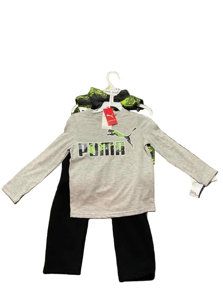 Puma (B) Green Gray Toddler Size 4 Boy's 3PCCasual