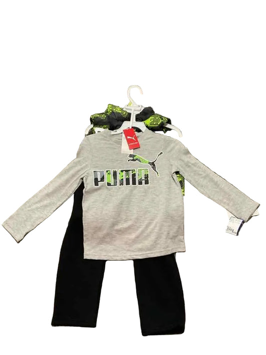 Puma (B) Green Gray Toddler Size 4 Boy's 3PCCasual