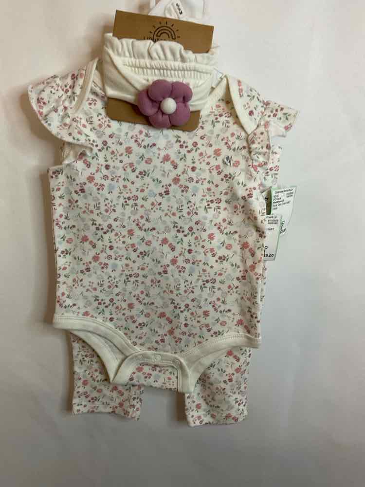 Wonderluxe (D) Floral Infant Size 6-9 MO 3PC Casual