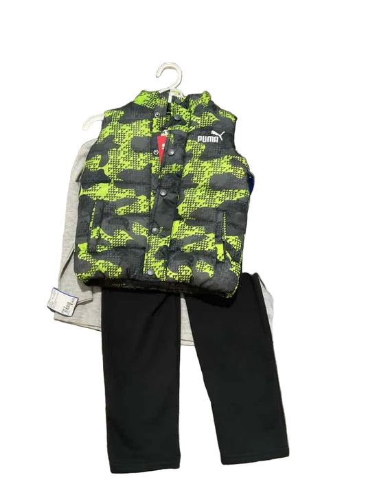 Puma (B) Green Gray Toddler Size 4 Boy's 3PCCasual