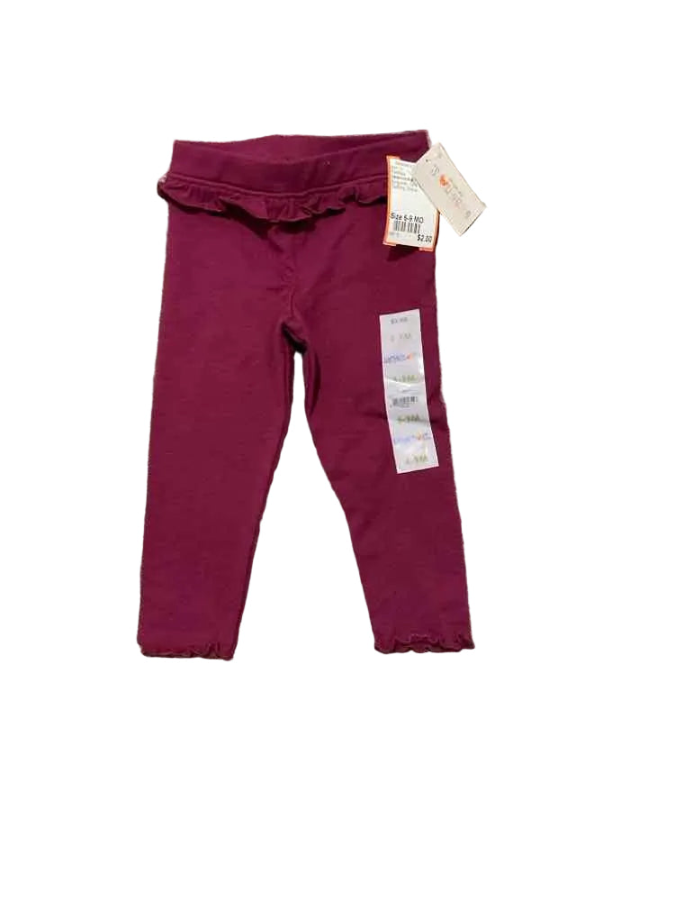 Garanimals (E) Burgundy Infant Size 6-9 MO Girl's PantBasic