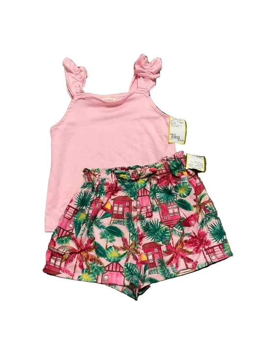 Btween (C) Green Pink Youth Size 6 Girl's 2PCCasual