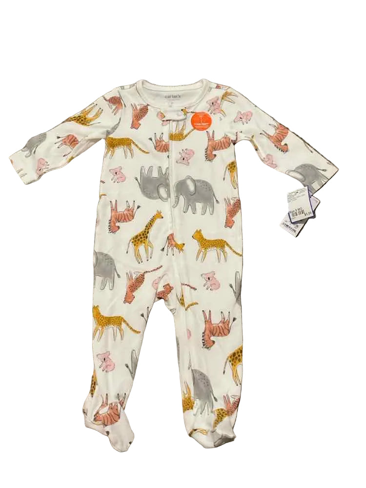 Carters (C) Animal Print Infant Size 9 MO Girl's 1PCSleepwear