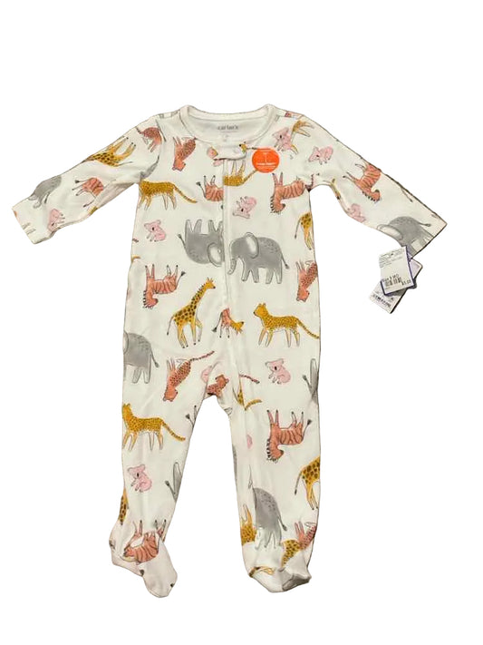 Carters (C) Animal Print Infant Size 9 MO Girl's 1PCSleepwear