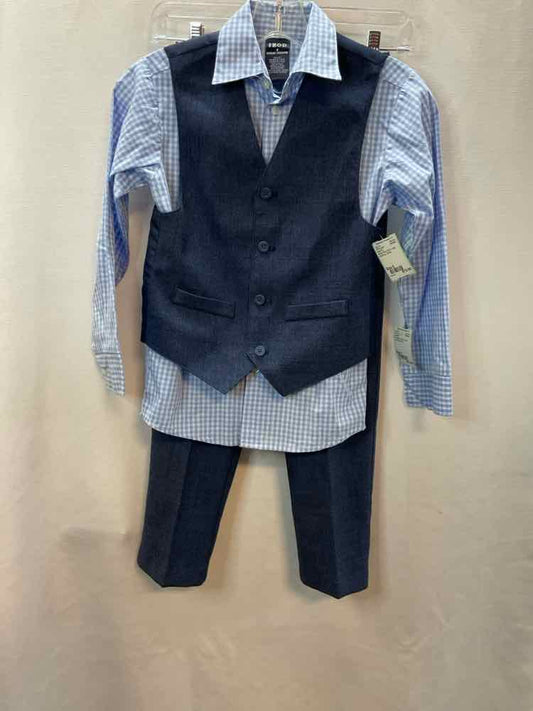 Izod (C) White Blue Youth Size 8 3PCDressy