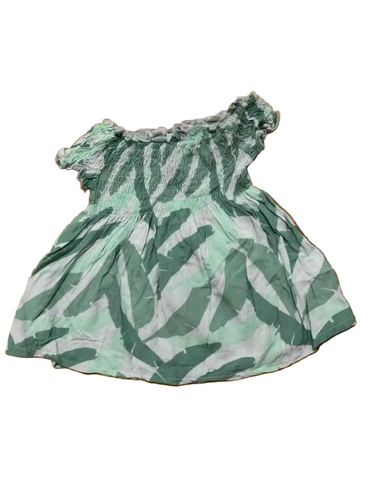 B Brand White Green Toddler Size 3T Girl's SSTop