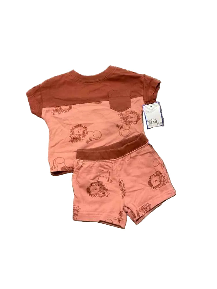 Just One You (D) Orange Infant Size 3 MO Boy's 2PC Casual