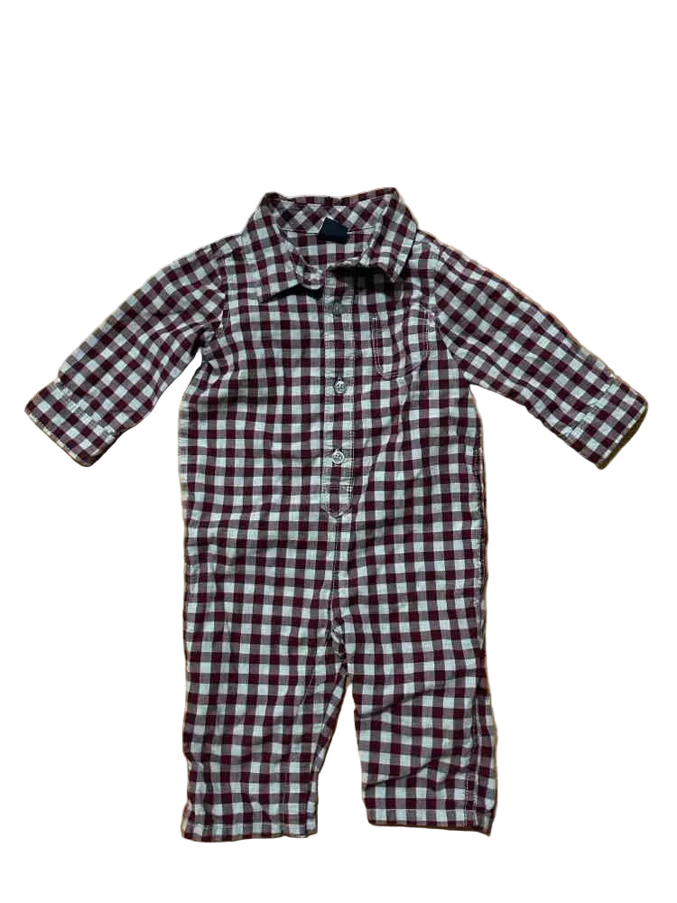 Baby Gap (B) Gingham Infant Size 6-12 MO Boy's 1PC Dressy