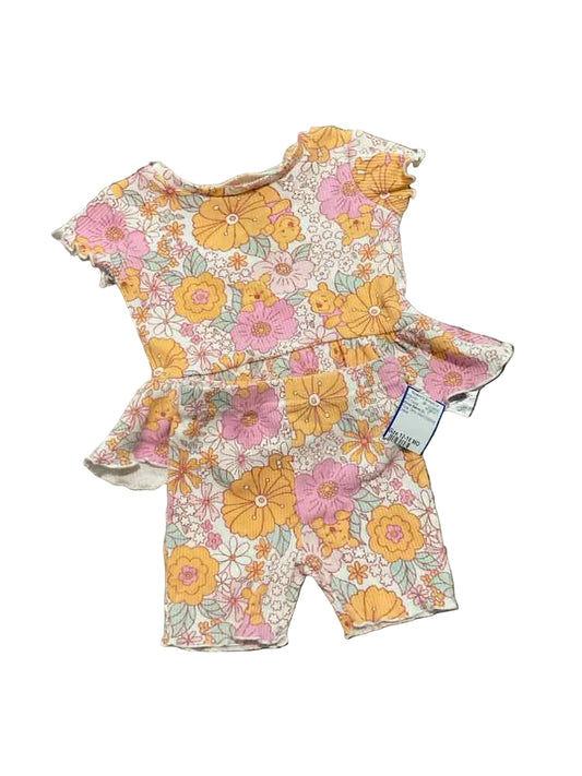 Disney Babies (C) Floral Infant Size 12-18 MO Girl's 2PC Casual