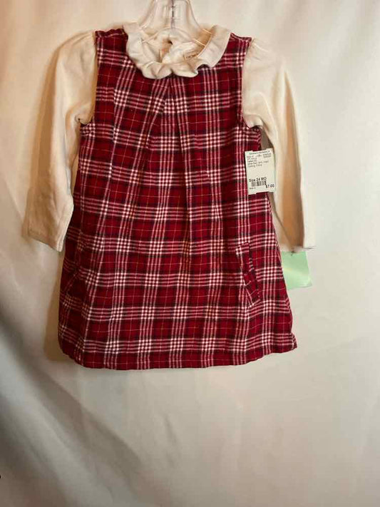 Carters (C) White Red Infant Size 24 MO 2PC Casual